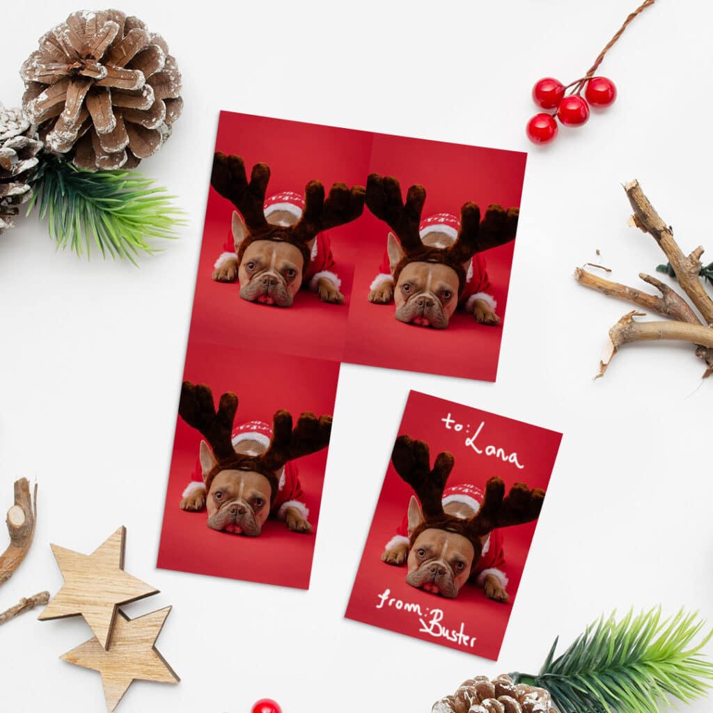 Make wallet print photos for unique gift tags this Christmas 