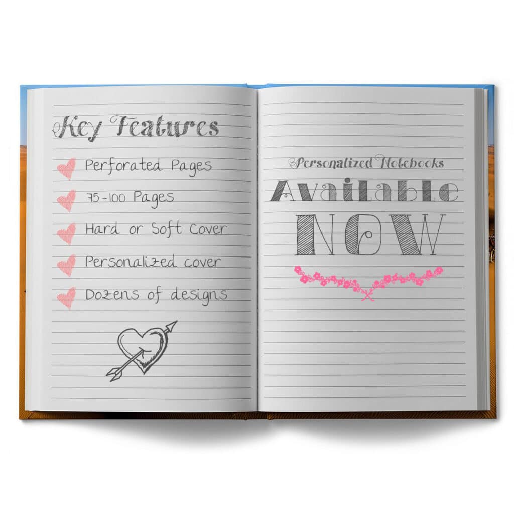 Key features of the Snapfish custom journals & notebooks
