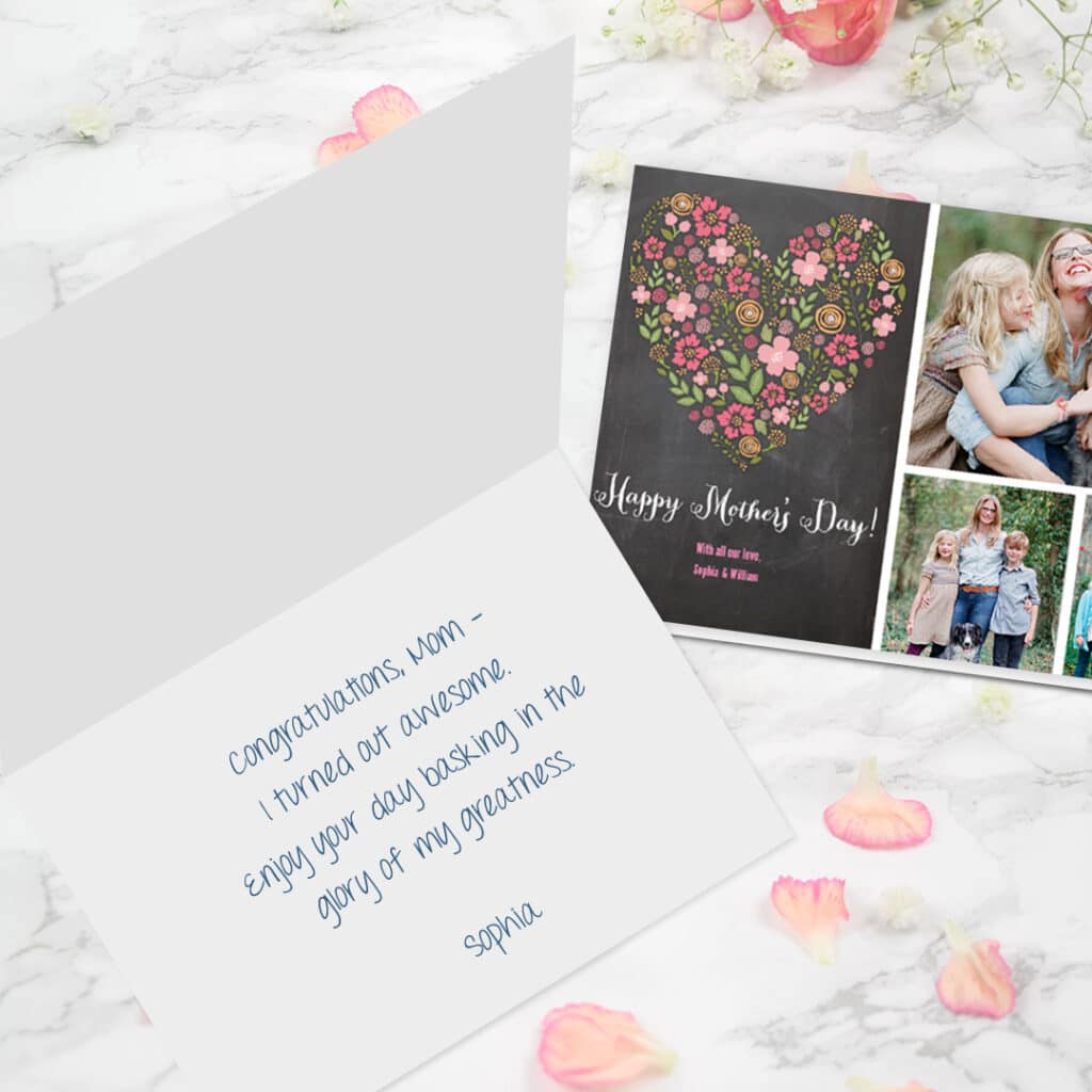 customize our special card designs for mom