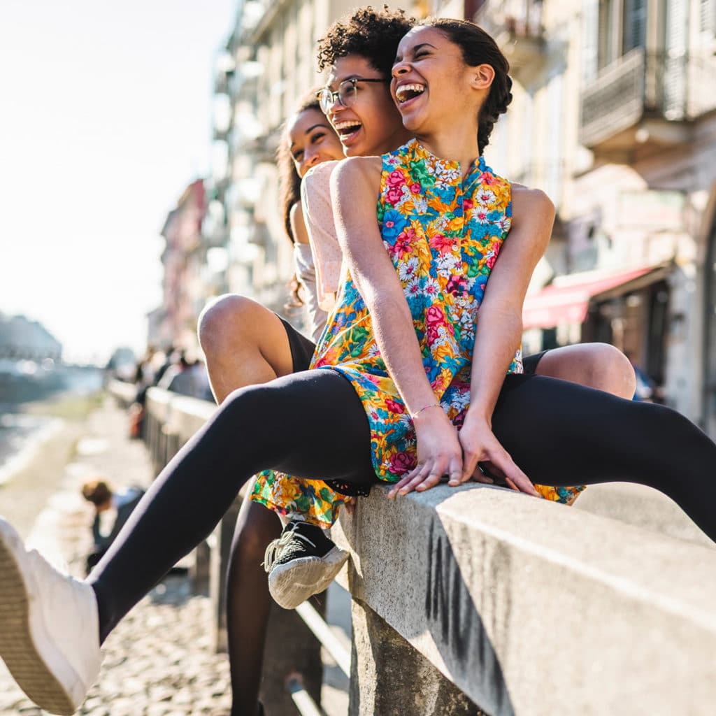 Image of female friends having fun