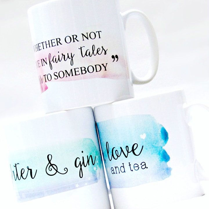 Customised mugs with fun text