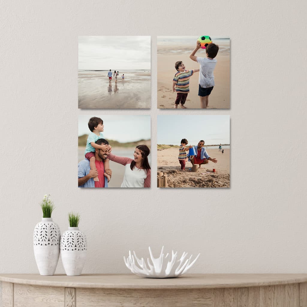 Photo Tiles are perfect for updating walls and you can easily swap them out with each photo update