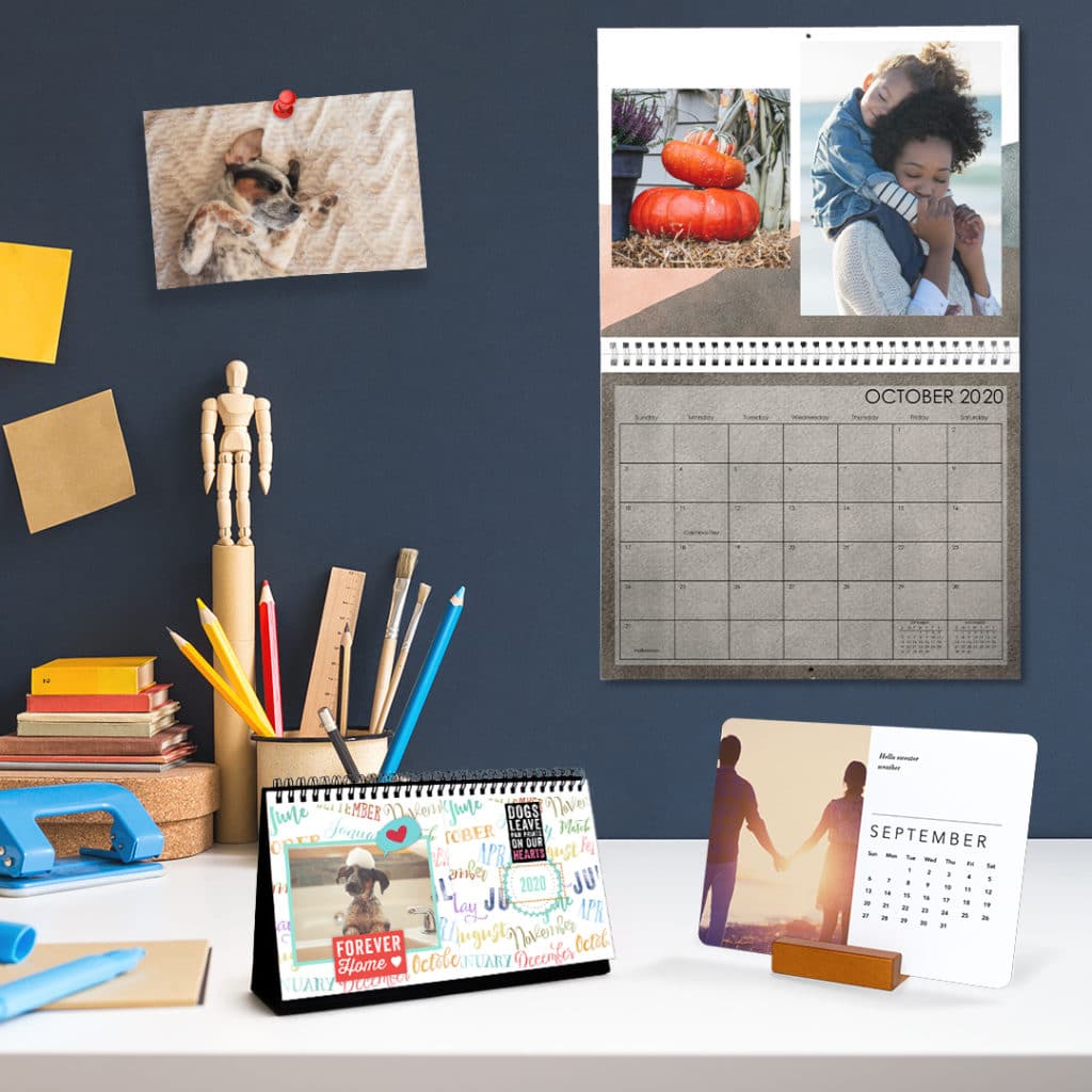 Create custom calendars in minutes. Add photos, choose design and add special date reminders.